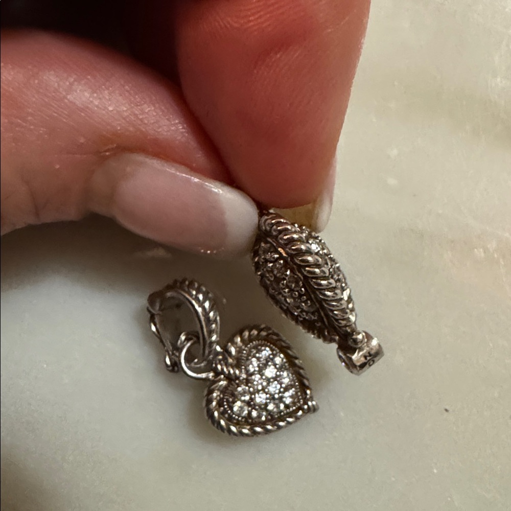 Judith Ripka Silver silver Heart Pendants - Picture 3 of 5